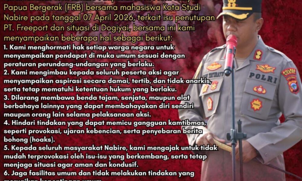 Kapolres Imbau Rencana Aksi Demo 7 April 2026