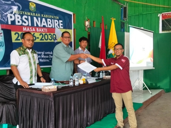 Muskab PBSI Nabire Berlangsung Sengit, Christian Bobbi Barguna Terpilih Aklamasi Gantikan Suroso Miswan