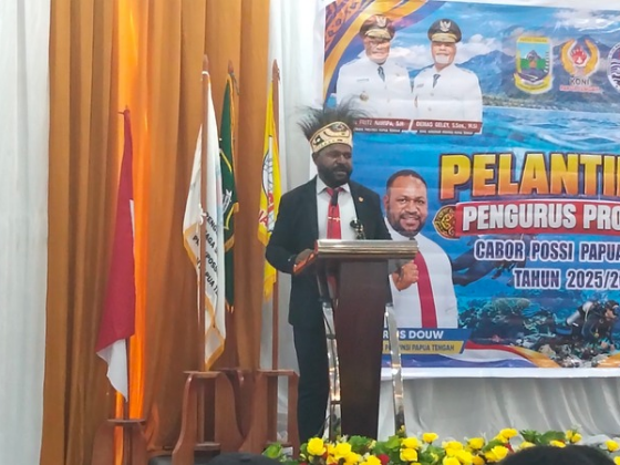 KONI Papua Tengah Lantik Pengurus Tiga Cabor di Nabire