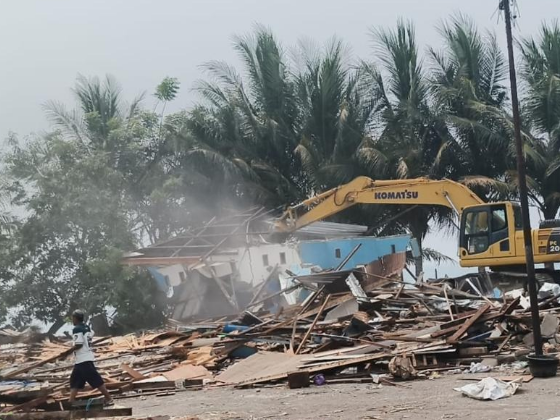 Puluhan Ruko di Atas Lahan Pemda Nabire Ditertibkan